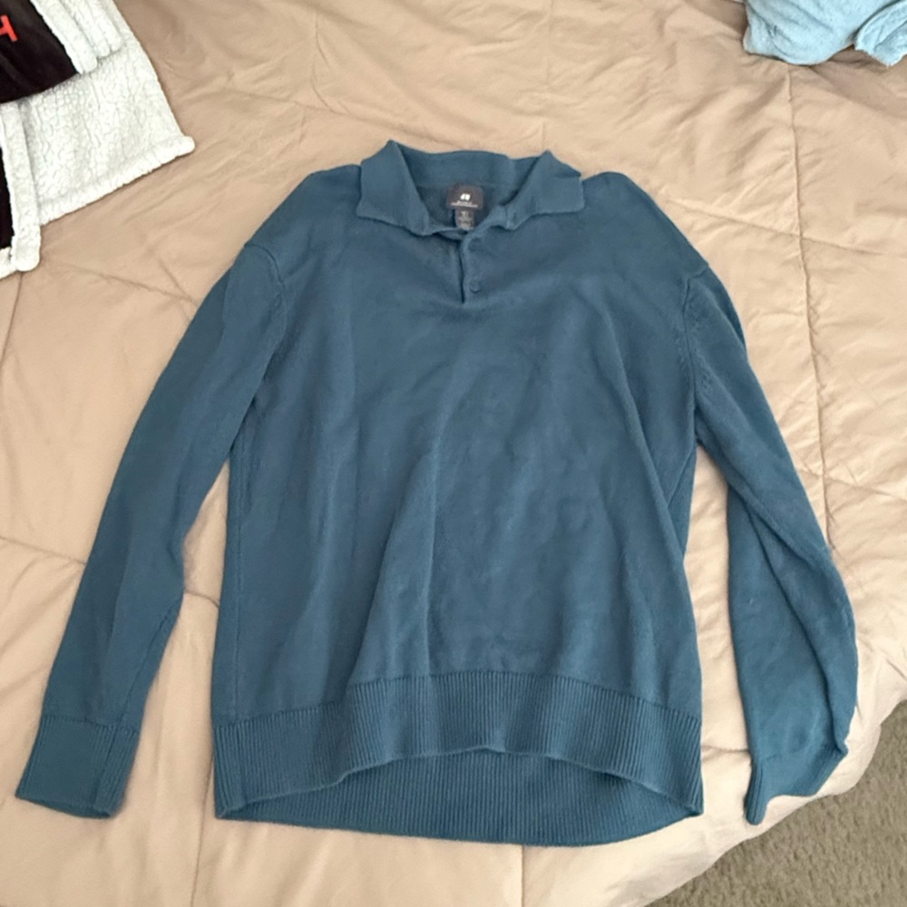 H&M Teal Button-Up Cardigan